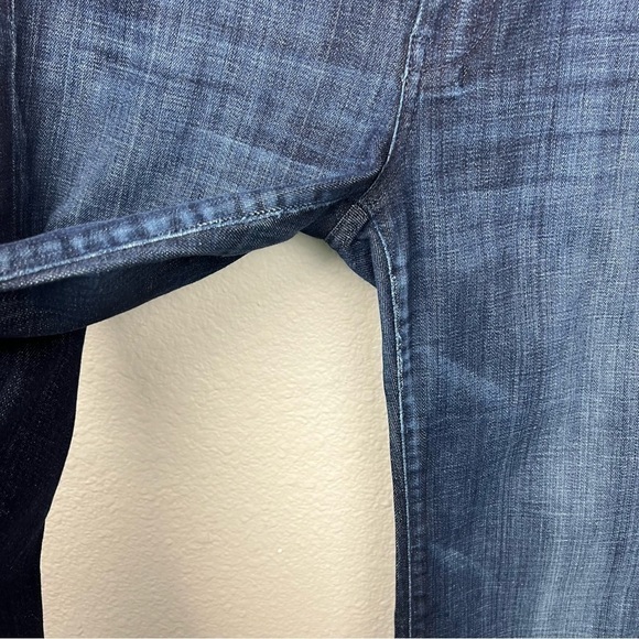 𝅺7FAM 7 For All Mankind Dark Wash Crop Dojo Jeans Sz 28 - Picture 7 of 7